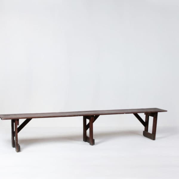 Rent wooden tables, benches and chairs