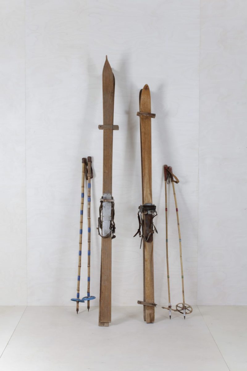 Antique wooden ski, wooden toys, vintage sports equipment for rent