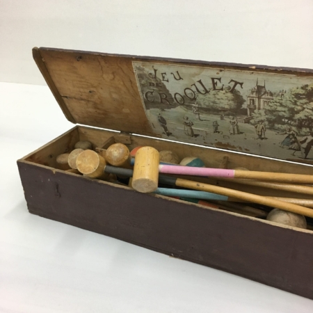 Vintage croquet game, antique toys, rent