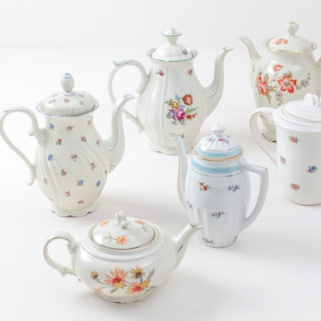 Vintage porcelain,teapots, coffeepots, rent